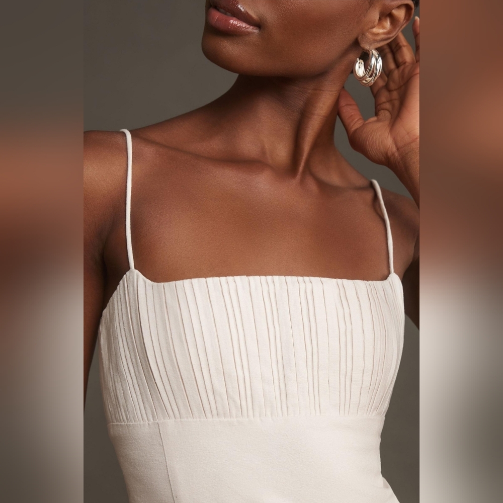 Anthropologie Maeve The Ophelia Sleeveless Linen Slim Mini Dress - Picture 4 of 4